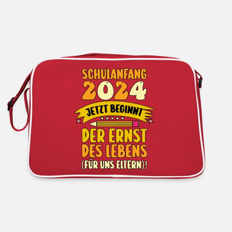 Eltern Schulkind Grundschule Erste Klasse Einschul Retro Tasche