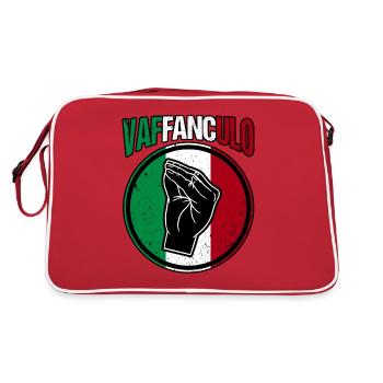 Italien Italiener Vaffanculo - Retro Tasche - Rot/Weiß - Hinten