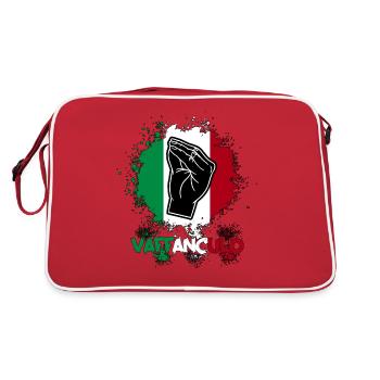 Italien Italiener Vaffanculo - Retro Tasche - Rot/Weiß - Hinten
