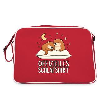 Official Otter Pair Sleep Shirt - Retro Bag - red/white - Back