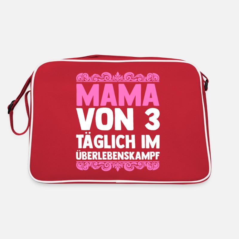 Maman de 3 enfants Sac Retro