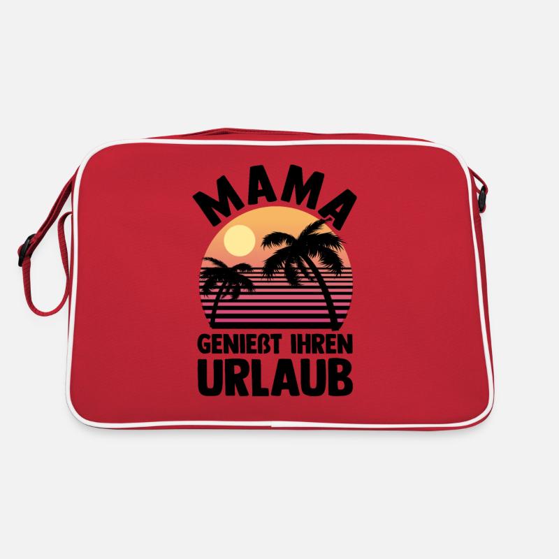 Urlaub Urlauberin Mutter Mama Retro Tasche