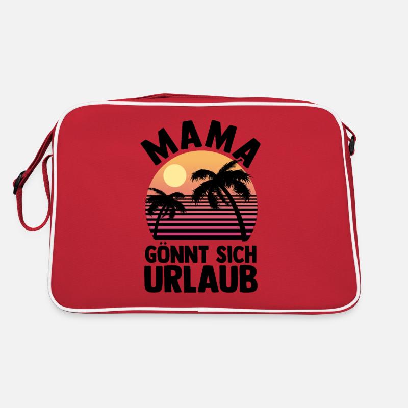 Urlaub Urlauberin Mutter Mama Retro Tasche