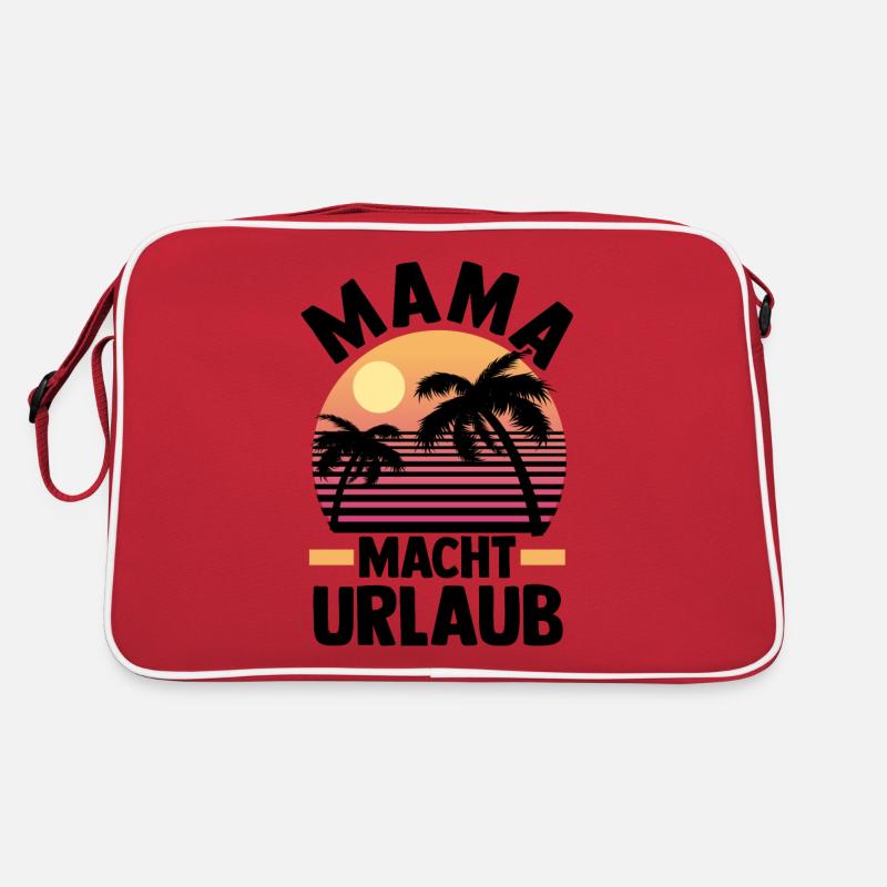 Urlaub Urlauberin Mutter Mama Retro Tasche