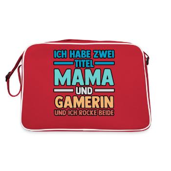 Mom Gamer Gamer Gaming Mom - Retro Bag - red/white - Back