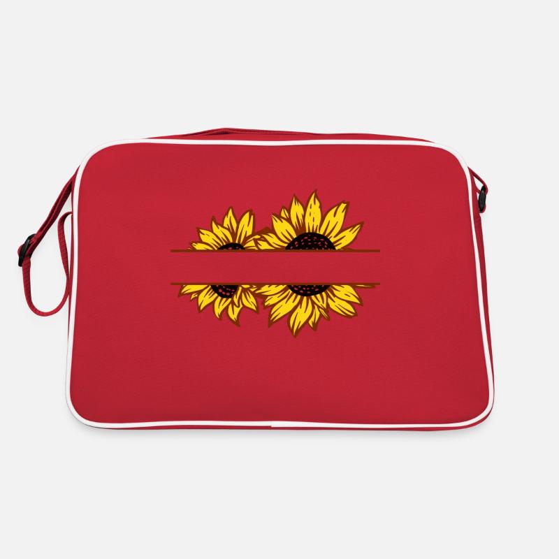 Doppelte Sonnenblumen-Split-Farbe Retro Tasche