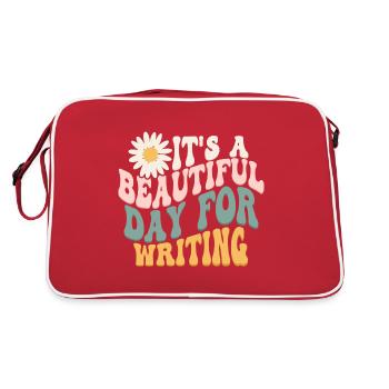 Writing - Retro Bag - red/white - Back