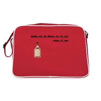 Conjonctions de coordination, pastis - Sac Retro - rouge/blanc - Dos