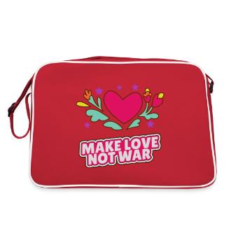 Ne fais pas la guerre à l’amour - Sac Retro - rouge/blanc - Dos