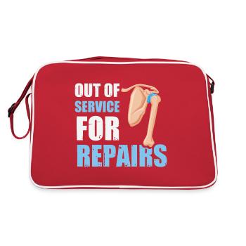 Shoulder Replacement - Retro Bag - red/white - Back