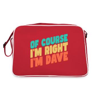 I'm Dave - Retro Bag - red/white - Back