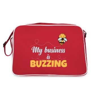 Mon entreprise bourdonne drôle d’apiculture - Sac Retro - rouge/blanc - Dos