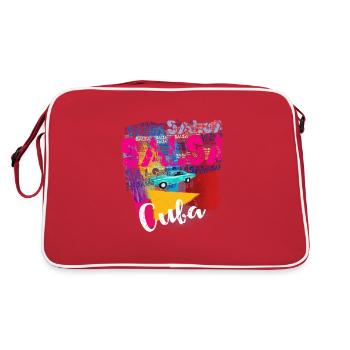 Cuba Salsa Latino Dance - Cuba Flag - Retro Bag - red/white - Back