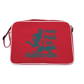 J'peux Pas J'ai Canicross, Humour Canicross - Sac Retro - rouge/blanc - Dos