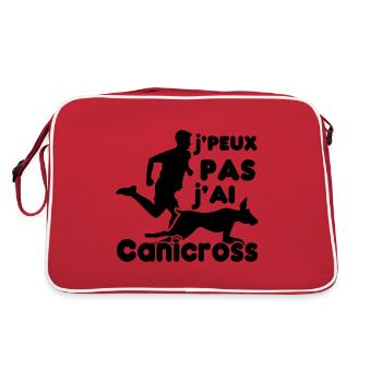 J'peux Pas J'ai Canicross, Humour Canicross - Sac Retro - rouge/blanc - Dos