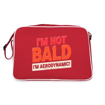 Je ne suis pas chauve je suis aérodynamique - Sac Retro - rouge/blanc - Dos