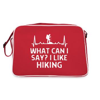 Klettern Kletterer Hiking Sprüche Geschenk - Retro Tasche - Rot/Weiß - Hinten