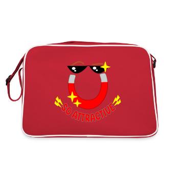 Drôle si attrayant aimant dessin animé humour design - Sac Retro - rouge/blanc - Dos