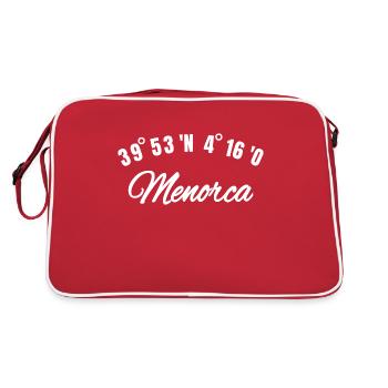 Minorque Îles Baléares Espagne Cadeau de vacances - Sac Retro - rouge/blanc - Dos