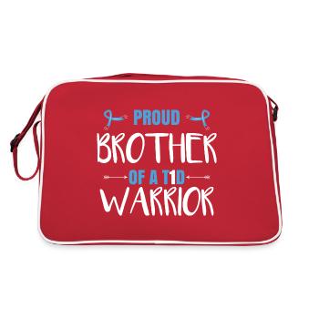 Proud Brother Of A T1D Warrior - Retro Bag - red/white - Back