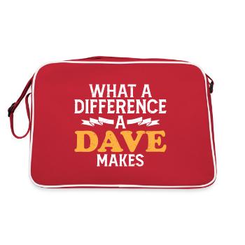 What A Difference A Dave Makes - Retro Bag - red/white - Back
