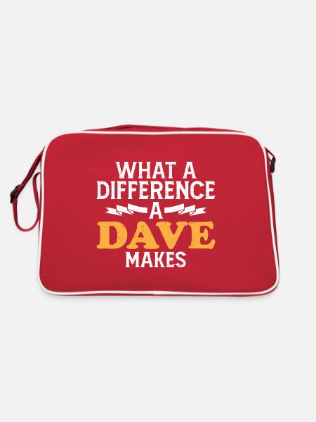 What A Difference A Dave Makes - Retro Bag - red/white - Back