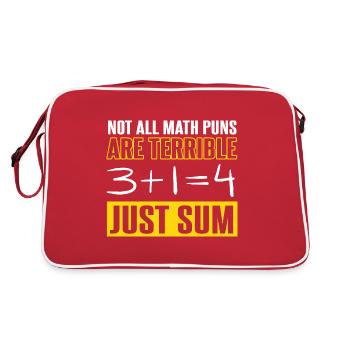 Tous les jeux de mots mathématiques ne sont pas terribles juste somme - Sac Retro - rouge/blanc - Dos
