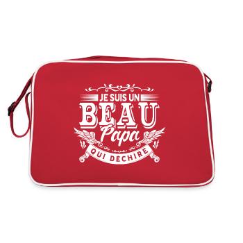 Je Suis Un Beau Papa - Sac Retro - rouge/blanc - Dos