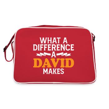Quelle différence un David fait - Sac Retro - rouge/blanc - Dos