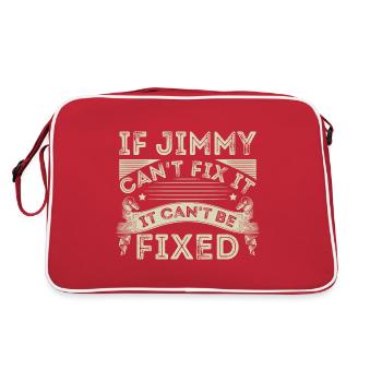 If Jimmy Cant Fix It - Retro Bag - red/white - Back