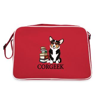 Corgi - Retro Tasche - Rot/Weiß - Hinten