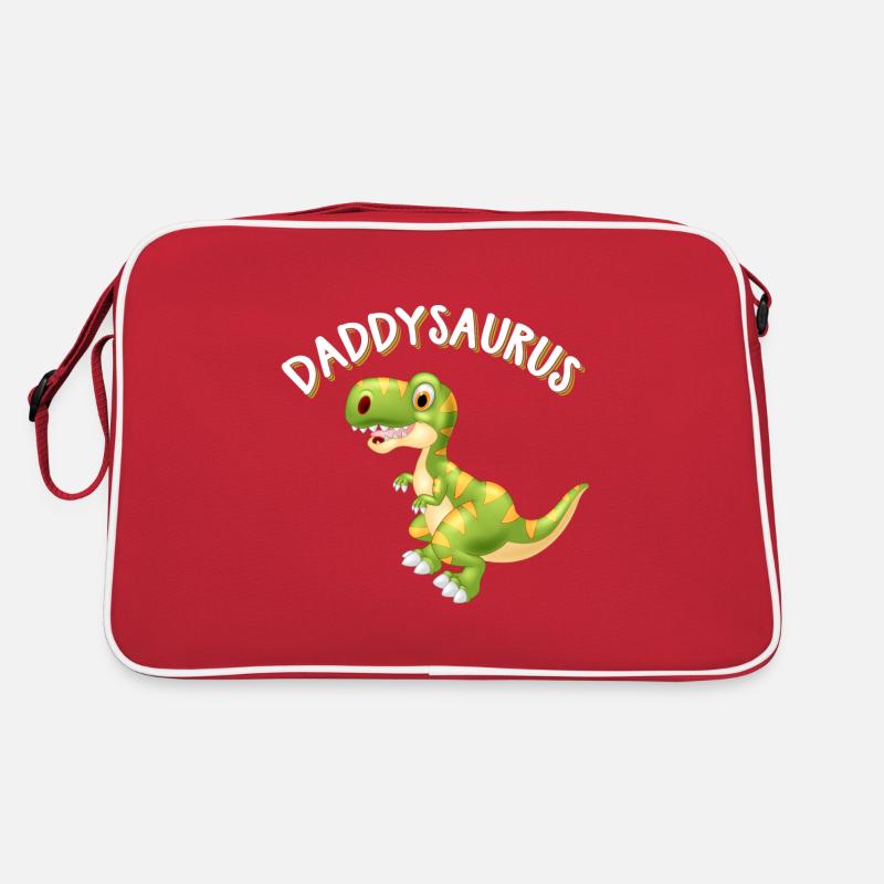 Daddysaurus Vater und Kind Dinosaurier Partnerlook Retro Tasche
