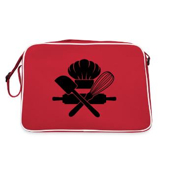 Baking & Pastry Lovers, Baking Tools & Utensils - Retro Bag - red/white - Back