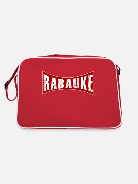 Rabauke - Retro Tasche - Rot/Weiß - Hinten