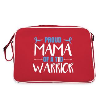 Proud Mama Of A T1D Warrior - Retro Bag - red/white - Back