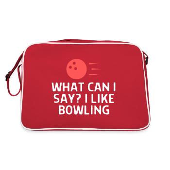 Bowling Dictons Bowling Bowler Skittles Cadeau - Sac Retro - rouge/blanc - Dos