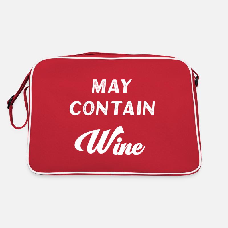 May Contain Wine Retro Tasche
