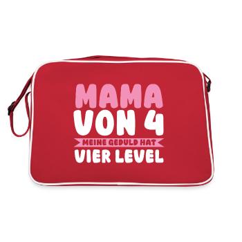 Maman de 4 enfants - Sac Retro - rouge/blanc - Dos