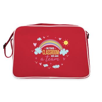 In This Classroom We Are A Team - Retro Bag - red/white - Back