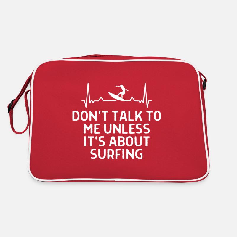 Surfing Surfer Funny Spürche Gift Retro Bag