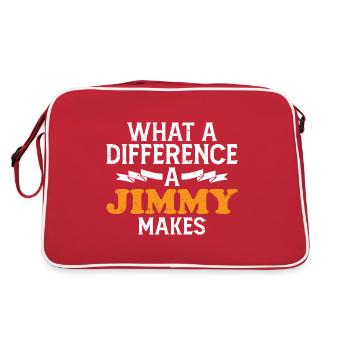 What A Difference A Jimmy Makes - Retro Bag - red/white - Back