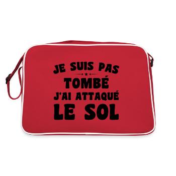 I didn't fall I attacked the ground - Retro Bag - red/white - Back