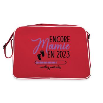 Encore Mamie 2023 Cadeau Future Grand Mère - Sac Retro - rouge/blanc - Dos