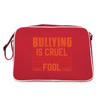 Anti-Mobbing-Monat | Tag der Einheit - Retro Tasche - Rot/Weiß - Hinten