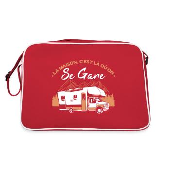 Camping Car Campeur Humour Camping - Sac Retro - rouge/blanc - Dos