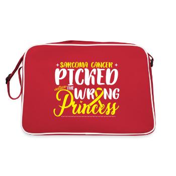 Sarcoma Cancer Picked The Wrong Princess - Retro Bag - red/white - Back