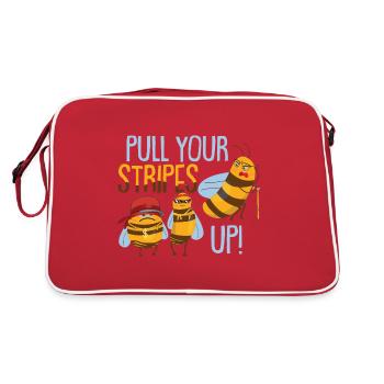 Funny Bee Lover Kids Honey Bee - Retro Bag - red/white - Back