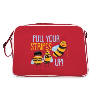 Funny Bee Lover Honeybee Bee Bumblebee - Retro Bag - red/white - Back