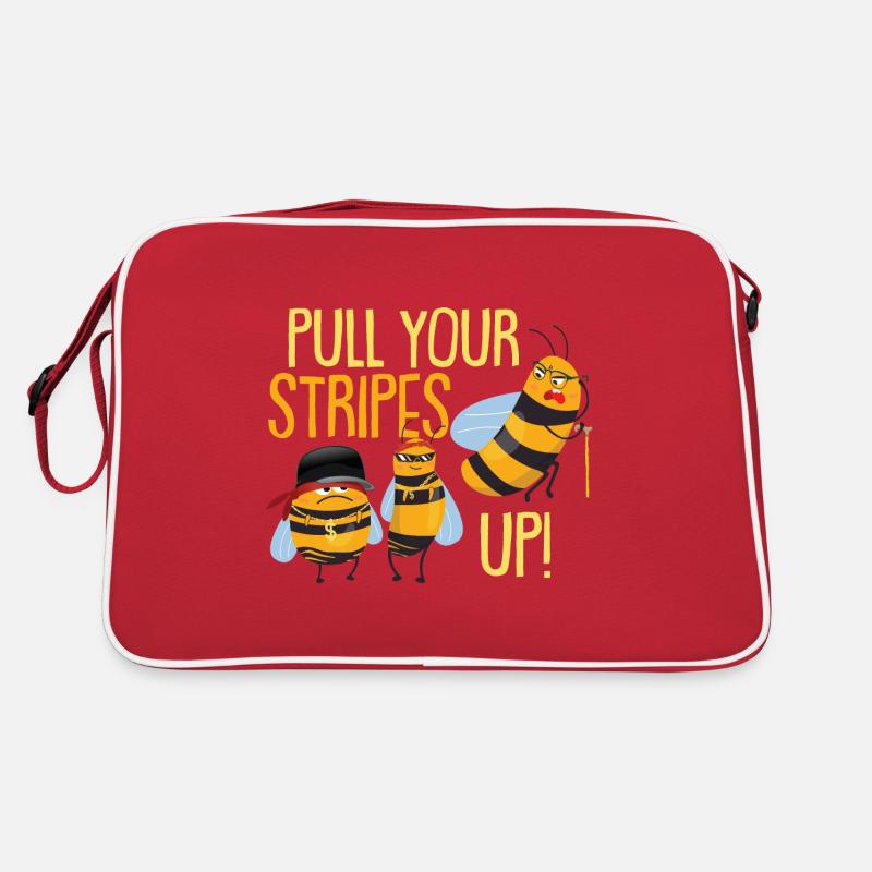 Pull Your Stripes Up | Funny Bee Clothing Retro Bag