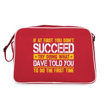 Funny Name Dave David - Retro Bag - red/white - Back